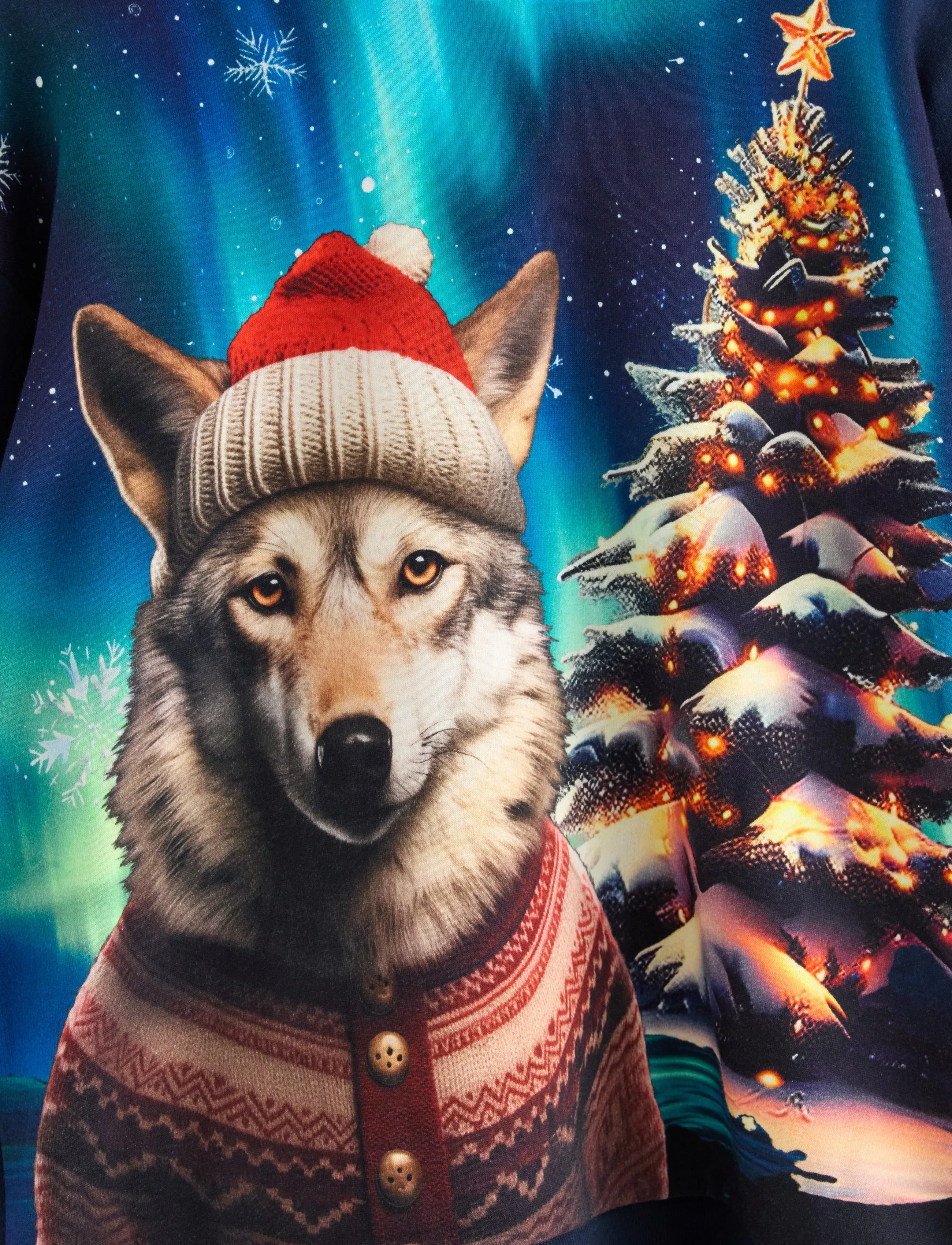 Lindex - Sweatshirt hood Christmas AI - kapuzenpullover - dark navy - 5