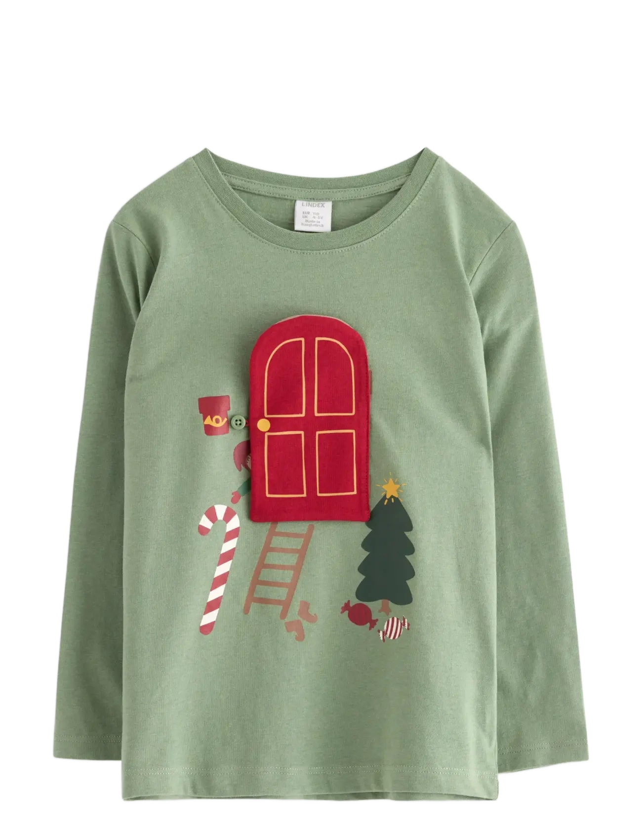 Lindex Langærmet top - Lapsed 98–134 - LIGHT KHAKI / green