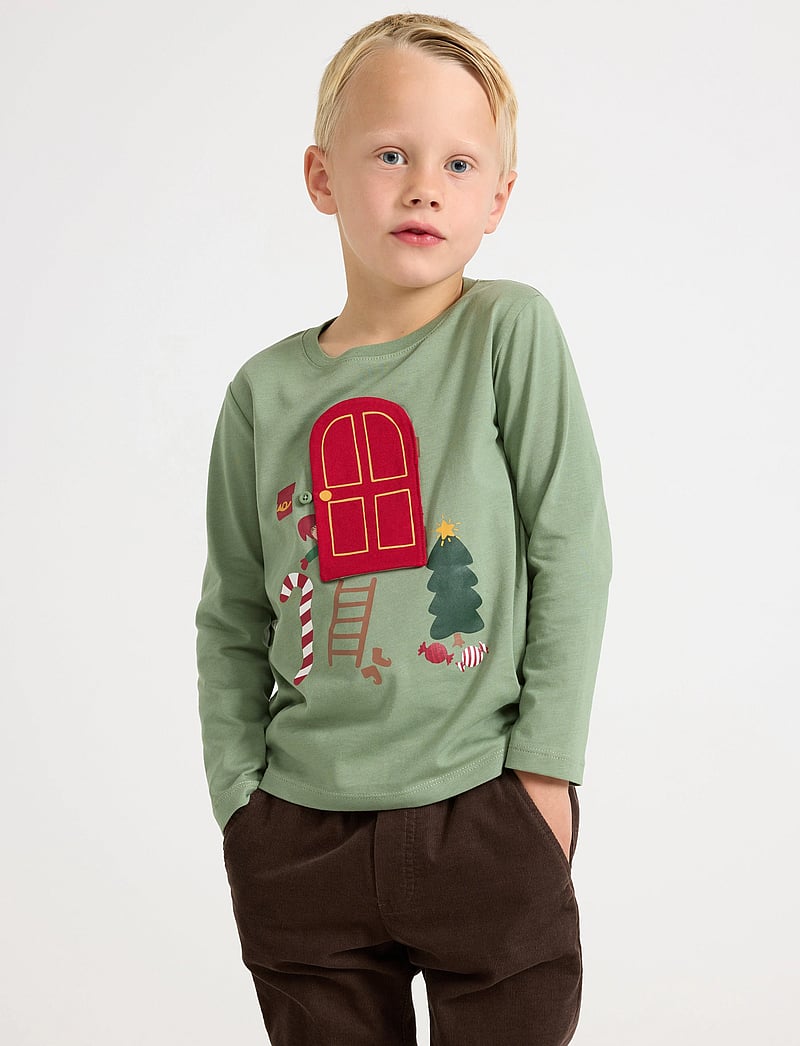 Lindex - Langærmet top - pikkade varrukatega t-särgid - light khaki - 0