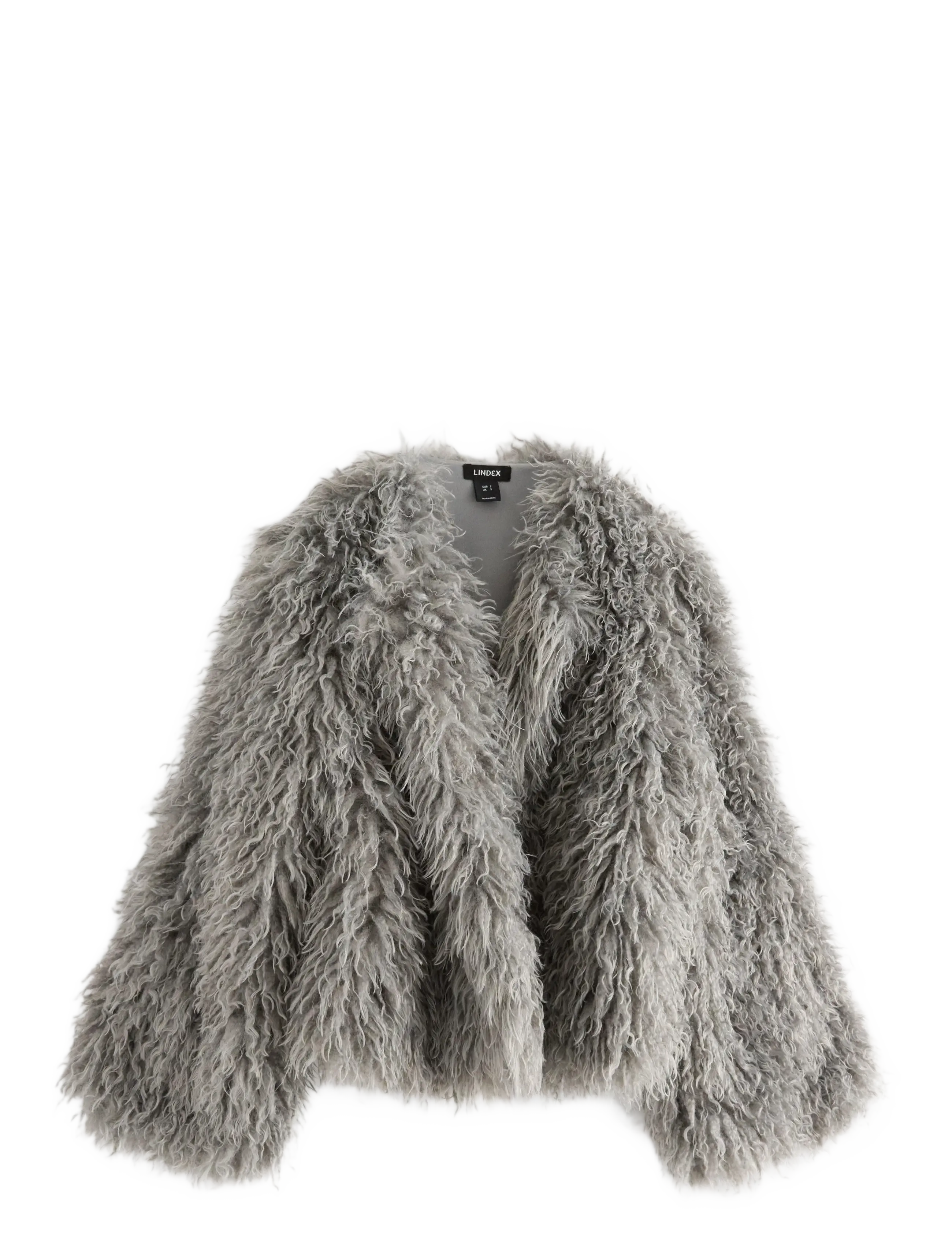 Jacket fluffy - LIGHT DUSTY GREY