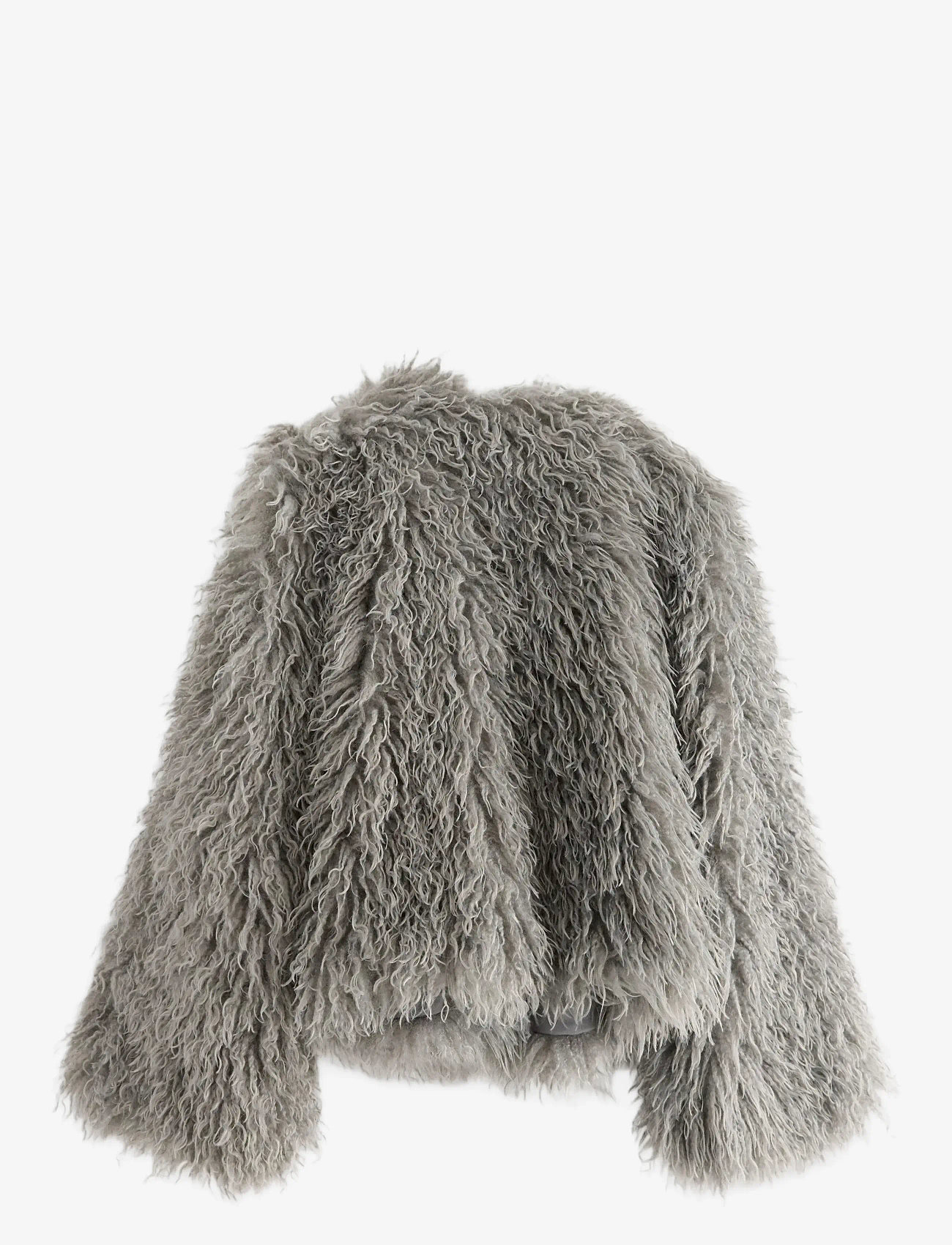 Lindex - Jacket fluffy - overtøj - light dusty grey - 1