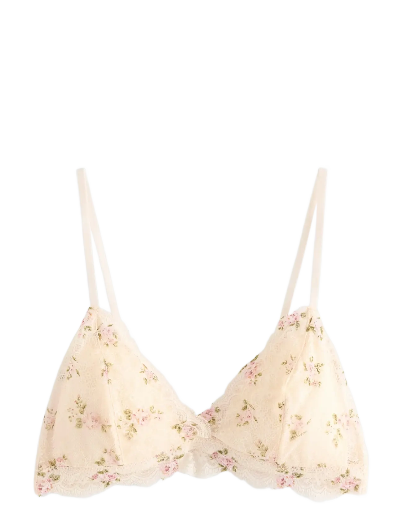 Lindex Bra bralette Valerie aop - Unterwäsche - LIGHT PINK / cream