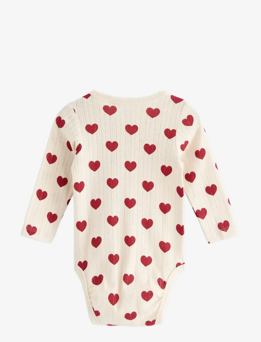 Lindex - Body pointelle hearts - langärmelig - light beige - 1