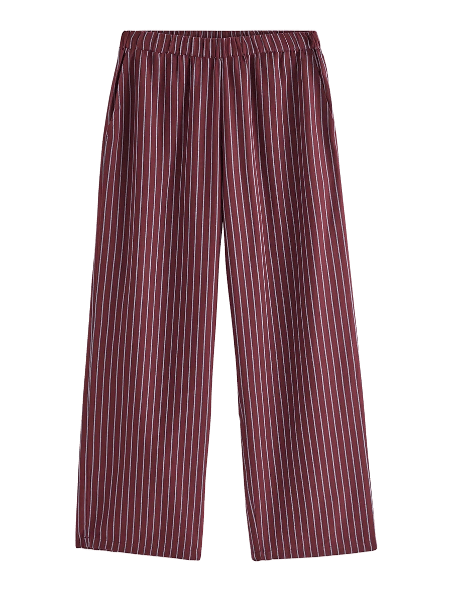 Lindex - Pyjama trousers in cotton - natbukser - dark dusty red - 1
