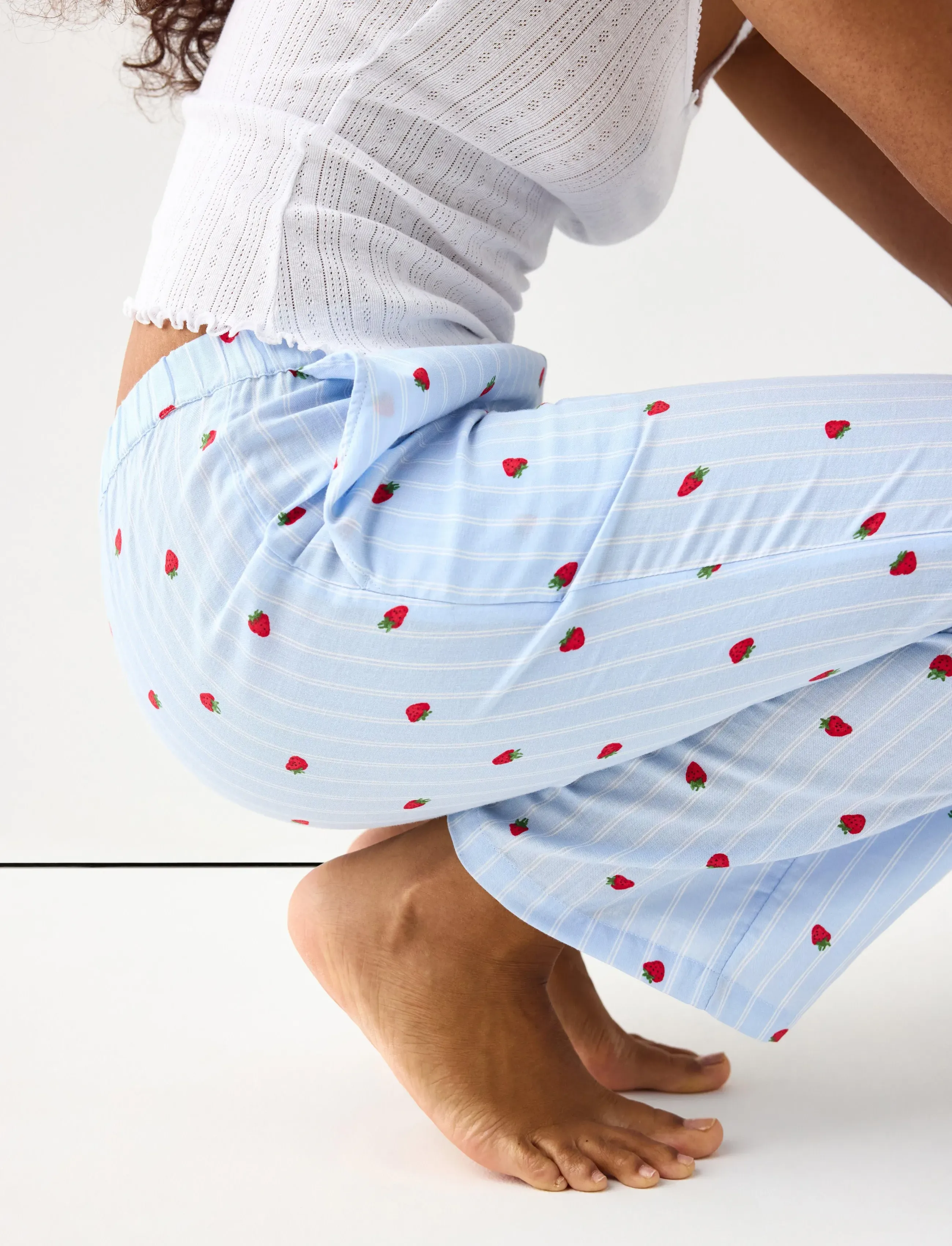 Lindex - Pyjama trousers in poplin - pyjamahose - light blue - 4