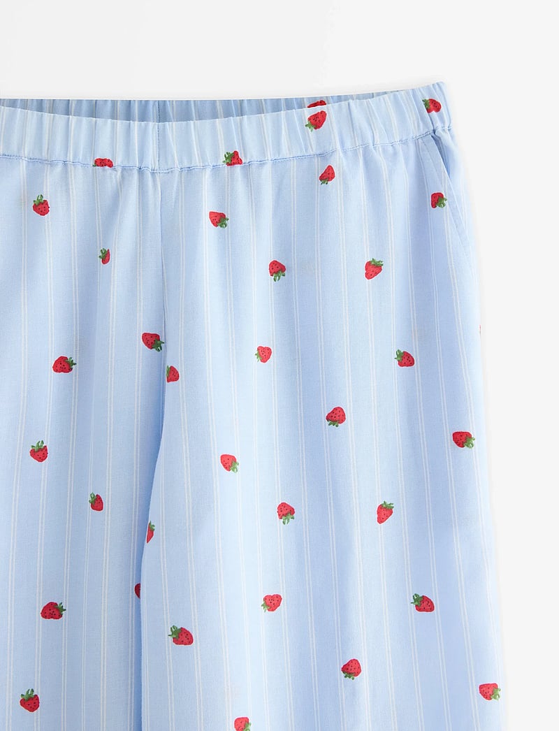 Lindex - Pyjama trousers light woven - natbukser - light blue - 5