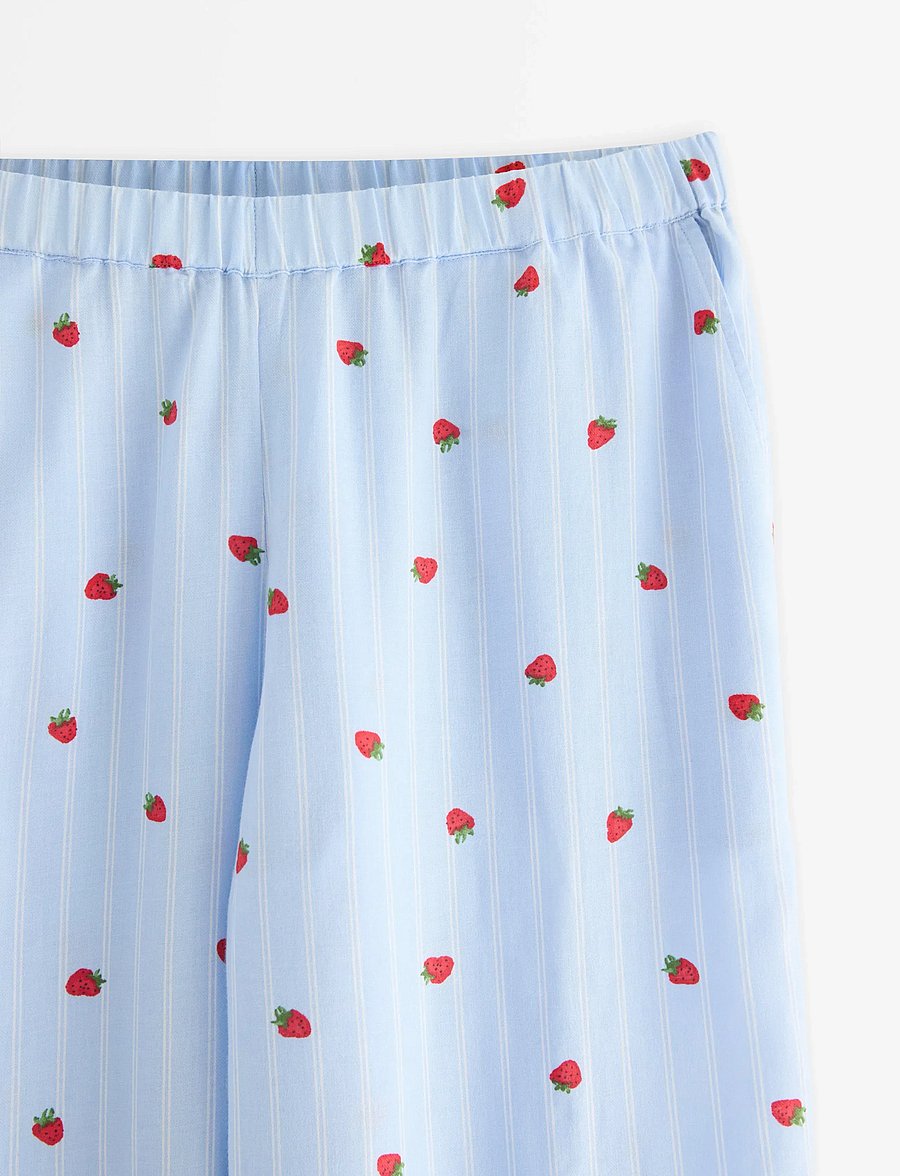 Lindex - Pyjama trousers in cotton - natbukser - light blue - 5