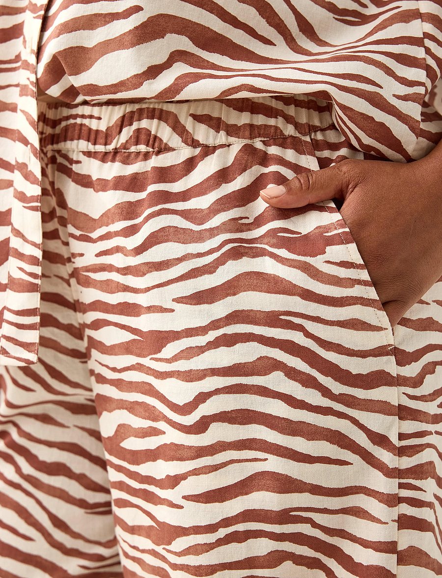 Lindex - Pyjama trousers in cotton - pyjamasbyxor - light dusty brown - 4