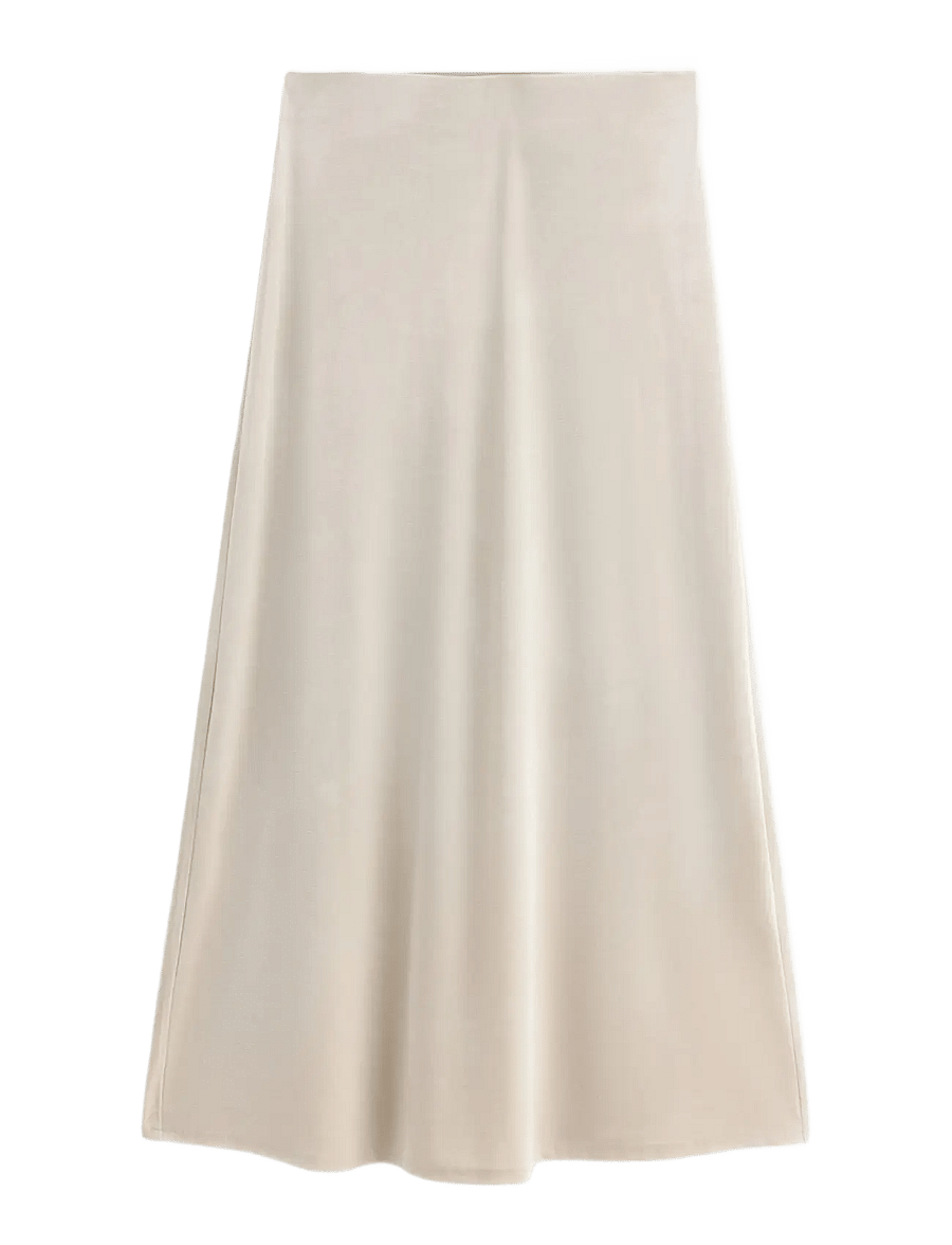 Lindex - Maxi nederdel i velour - maxi skirts - light beige - 1