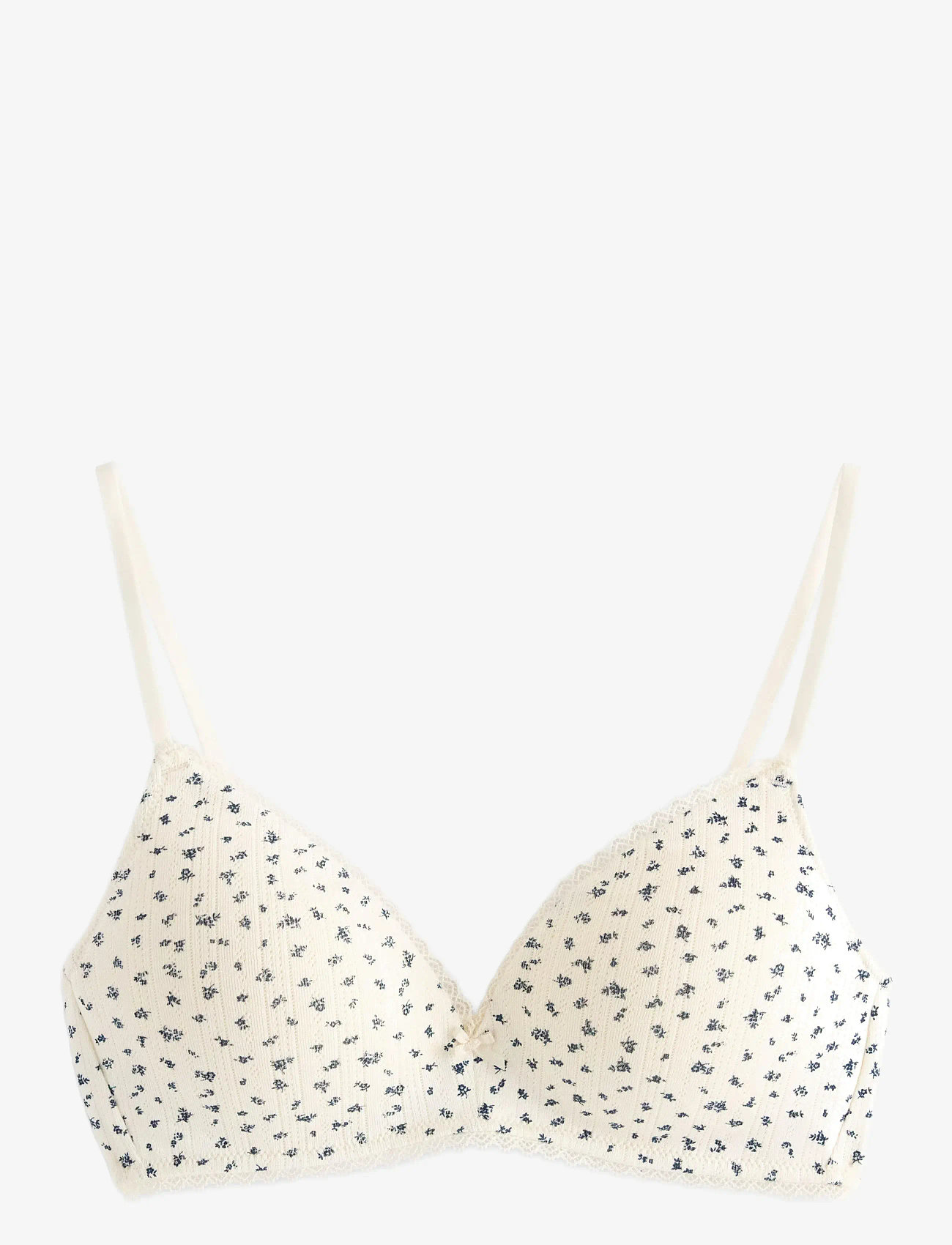 Lindex - Bra Petite cotton pointelle - push up bh'er - light white - 1
