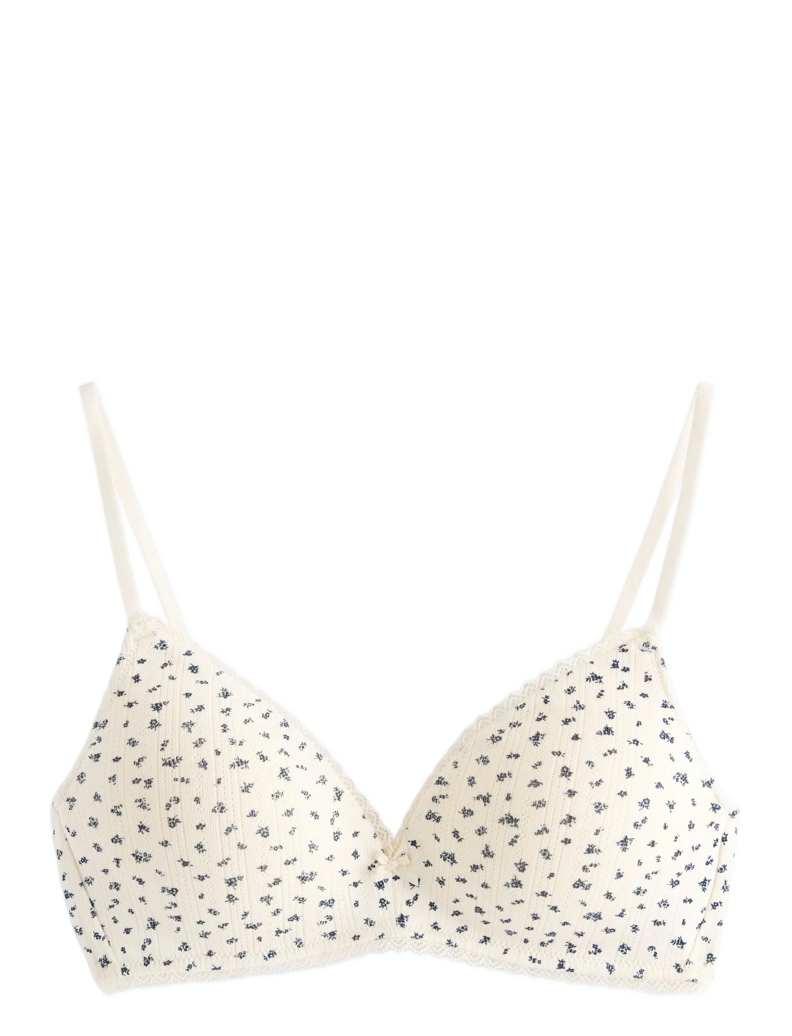 Lindex Bra Petite cotton pointelle - Unterwäsche - LIGHT WHITE / cream