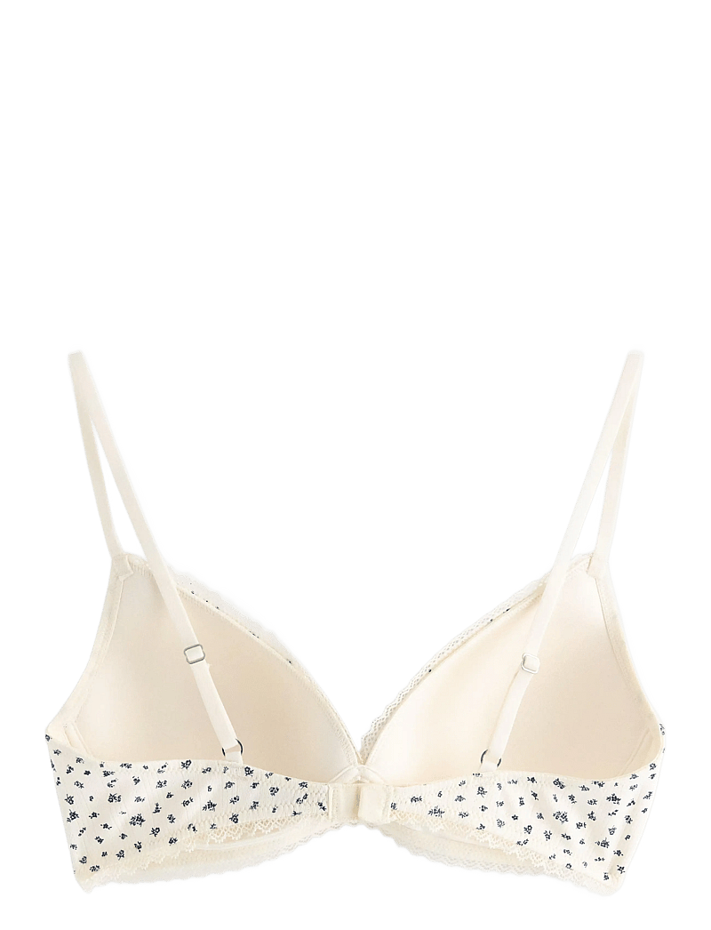 Lindex - Bra Petite cotton pointelle - push up bh'er - light white - 2