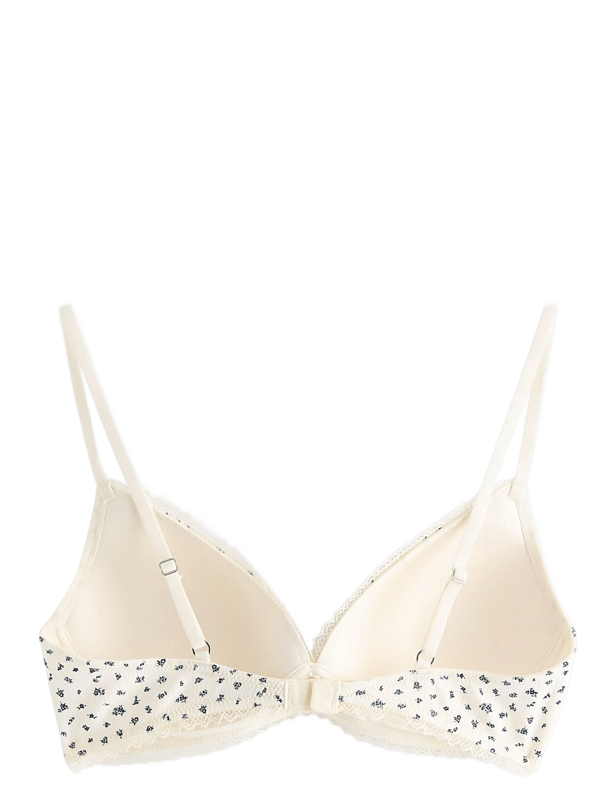 Lindex - Bra Petite cotton pointelle - push-up bhs - light white - 2