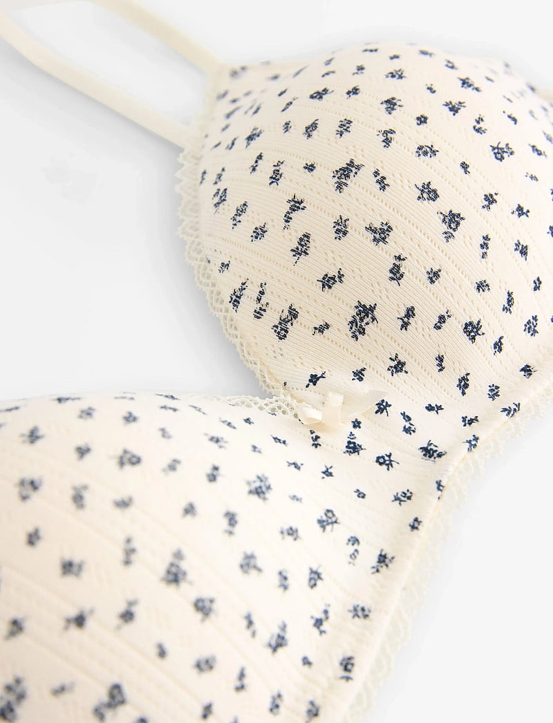 Lindex - Bra Petite cotton pointelle - push up bh'er - light white - 5