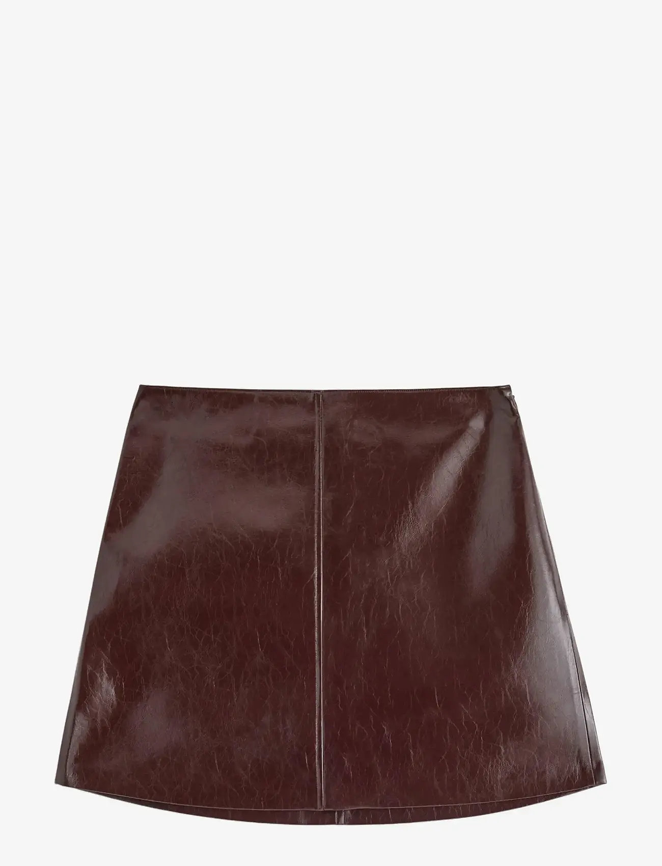 Lindex - Skirt Celia PU - kurze röcke - dark red - 1