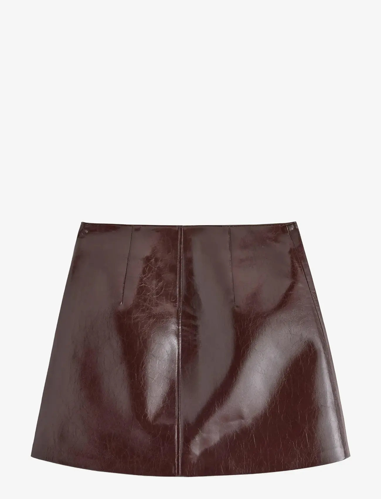 Lindex - Skirt Celia PU - kurze röcke - dark red - 2