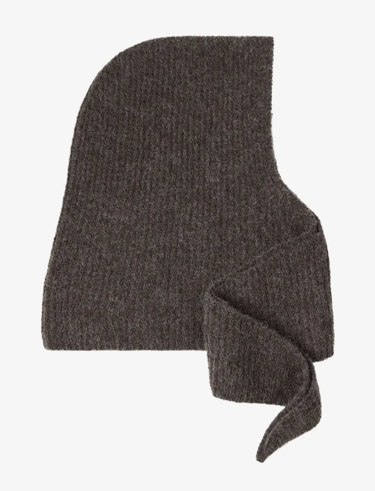 Lindex - Scarf hood Petra - dark brown melange - 0