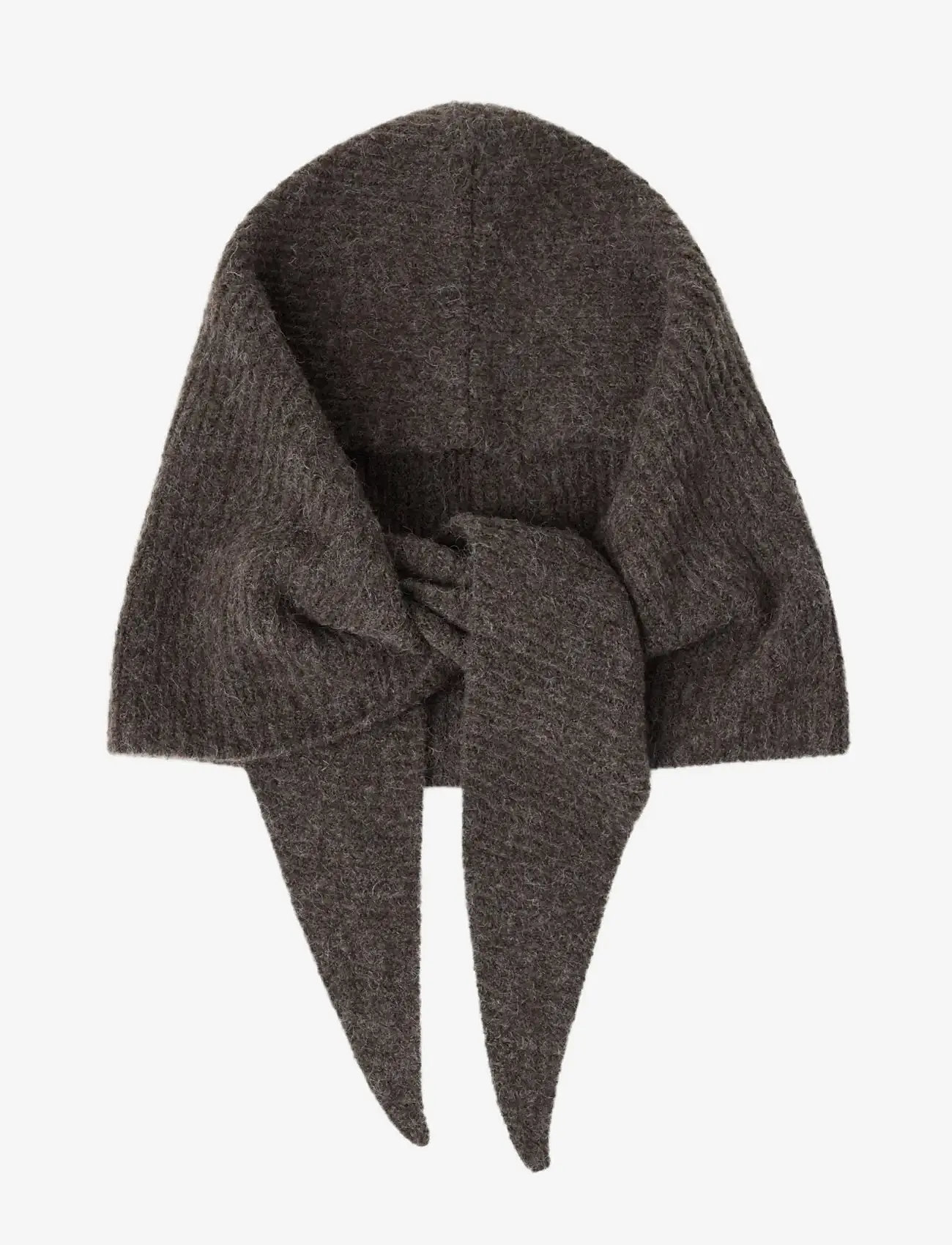 Lindex - Scarf hood Petra - dark brown melange - 1