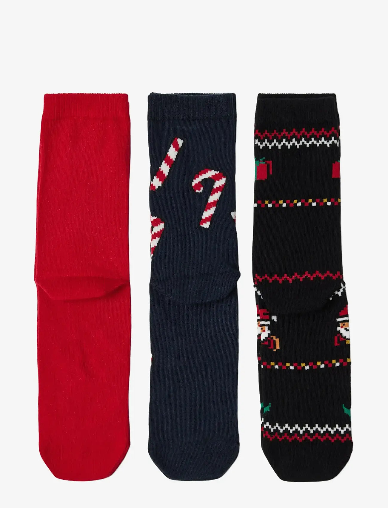 Lindex - Socks 3 pack Christmas - red - 1