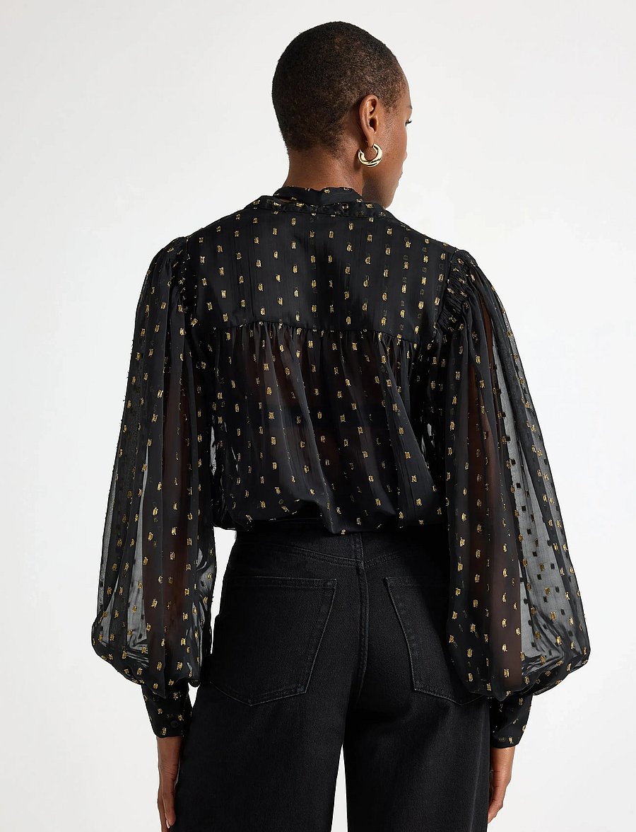 Lindex - Blouse Dorothea - langärmelige blusen - black - 3