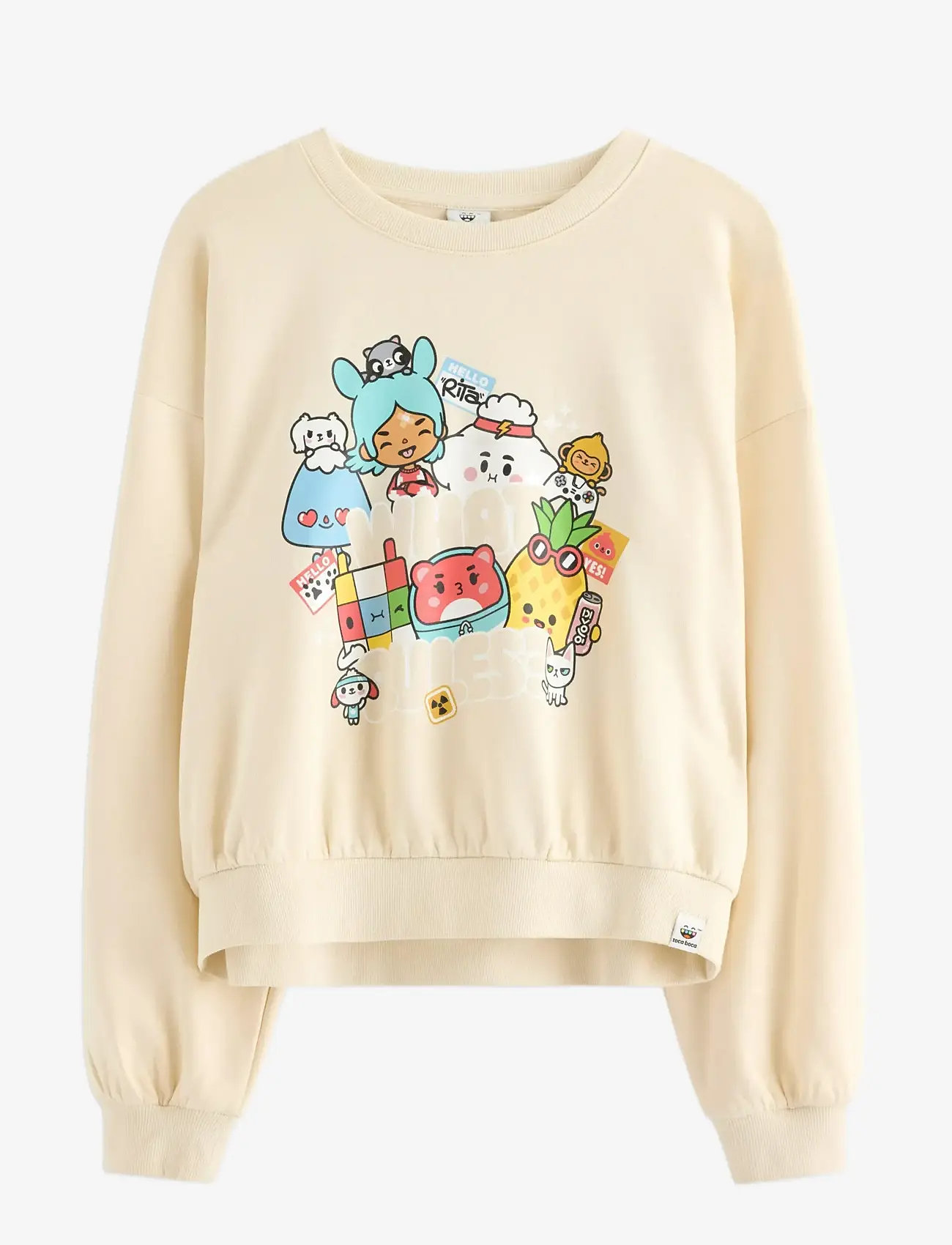 Lindex - Sweatshirt Toca Boca - vasaros pasiūlymai - light beige - 1