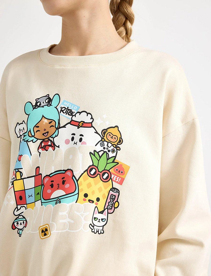 Lindex - Sweatshirt Toca Boca - sweatshirts - light beige - 4