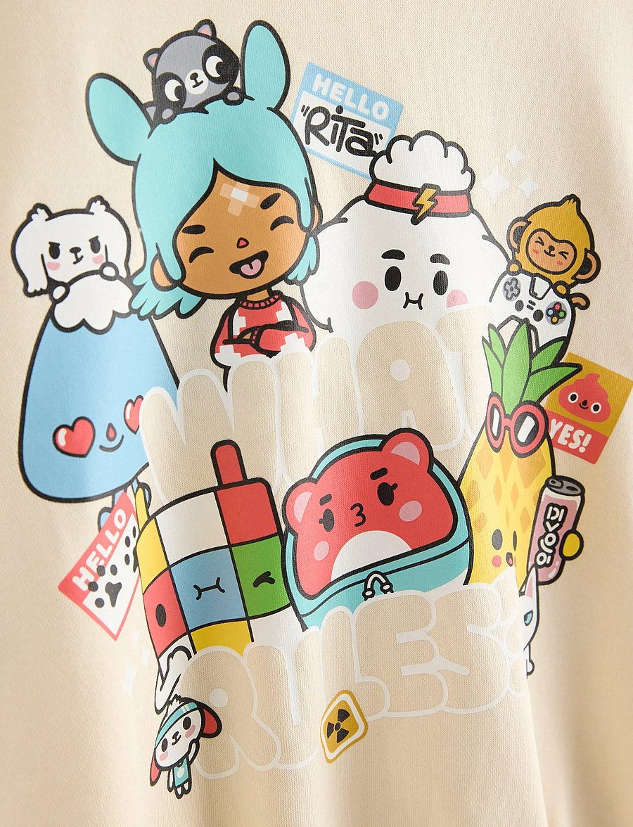 Lindex - Sweatshirt Toca Boca - sweatshirts - light beige - 5