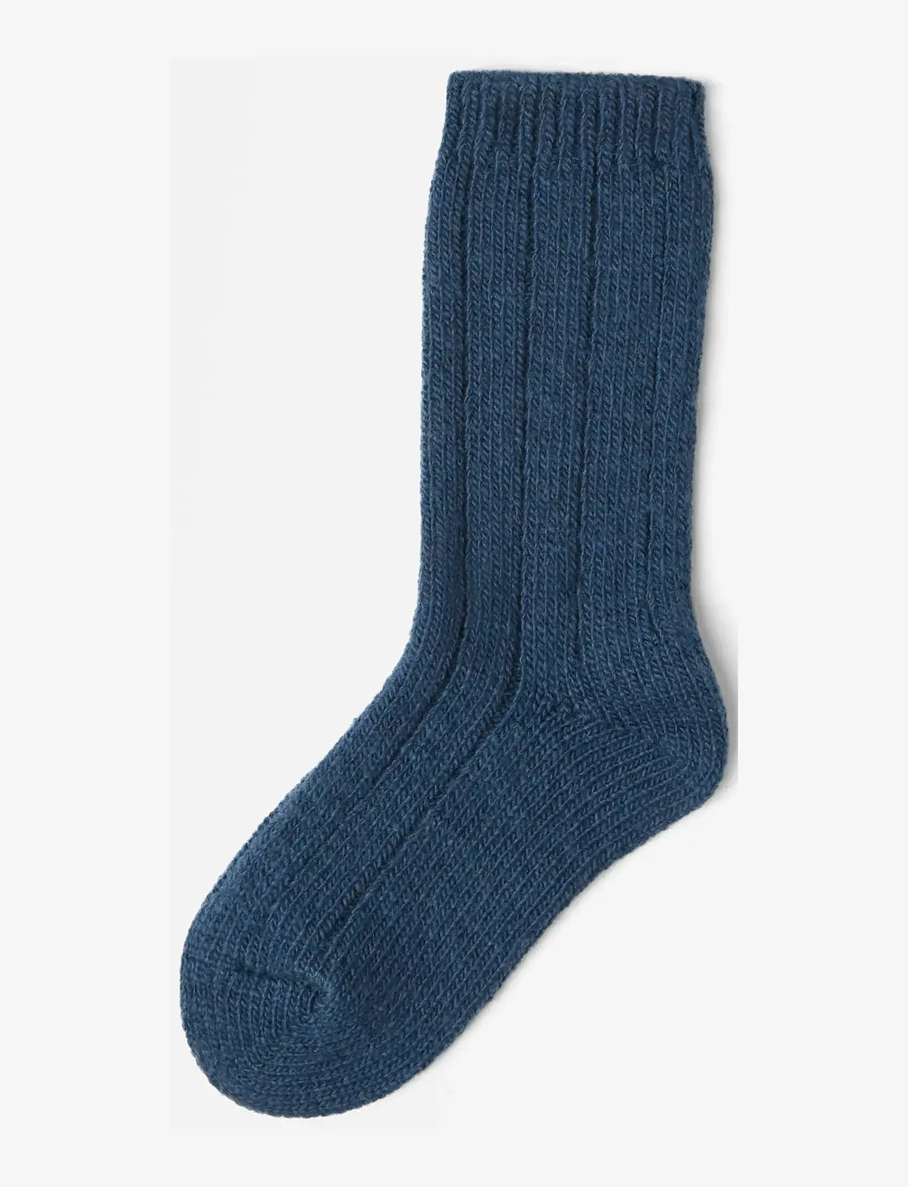 Lindex - Sock 1p wool sock heavy knit - socks - dark blue - 0