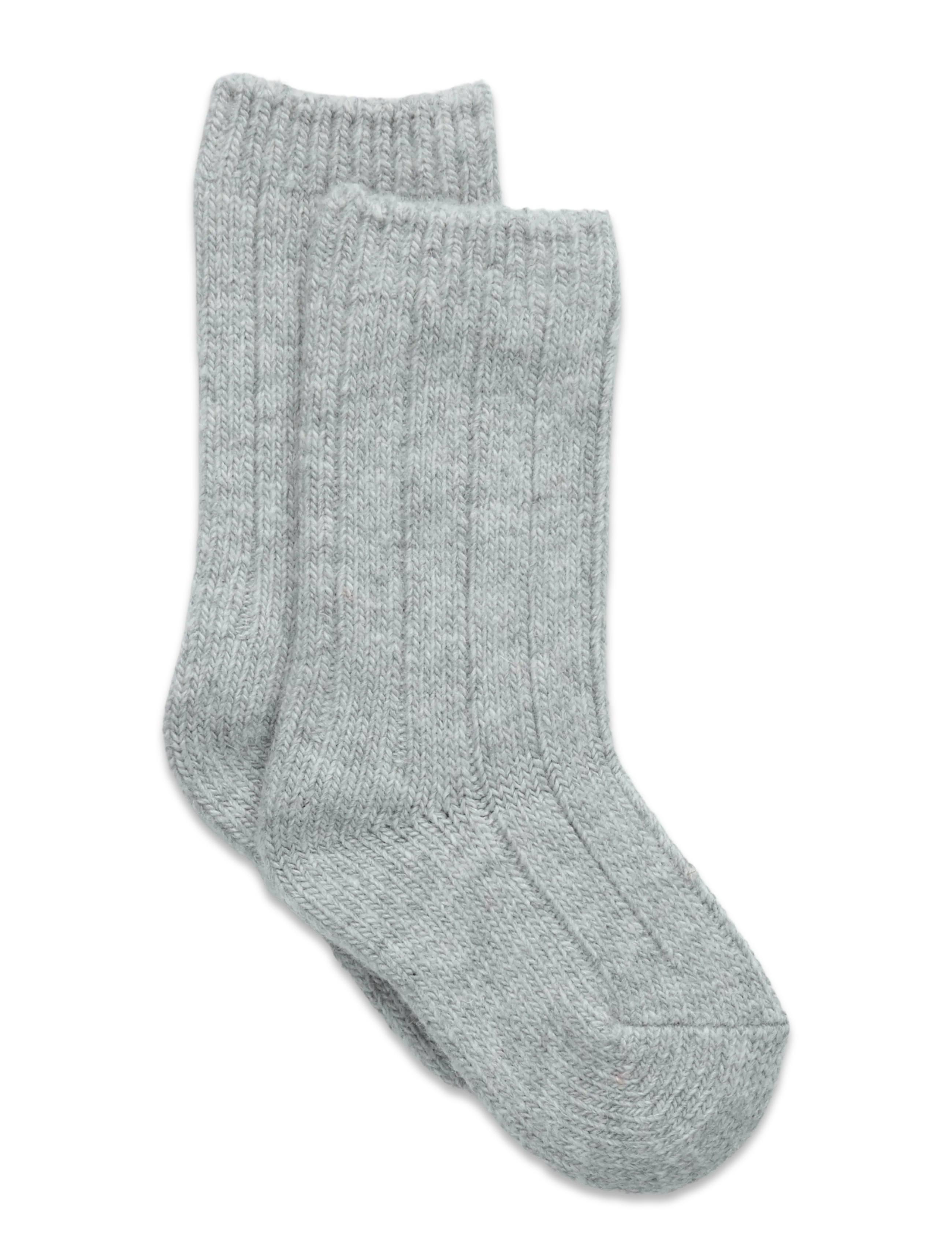 Lindex Sock 1p wool sock heavy knit - Strømper - GREY MELANGE / grey