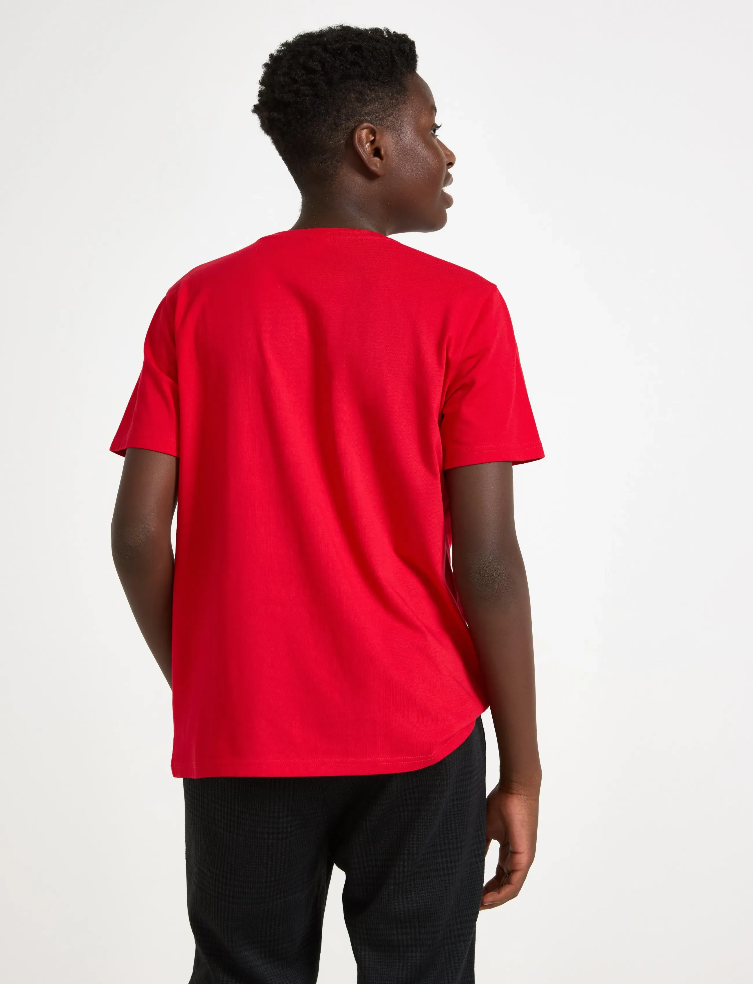 Lindex - T shirt Christmas print - kortermede t-skjorter - red - 3