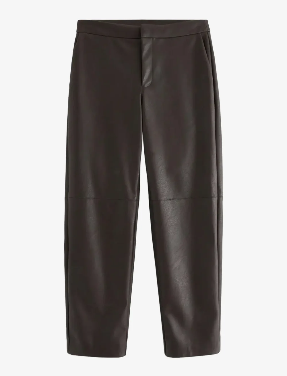 Lindex - Trousers Beth PU - skinnbyxor - dark brown - 1