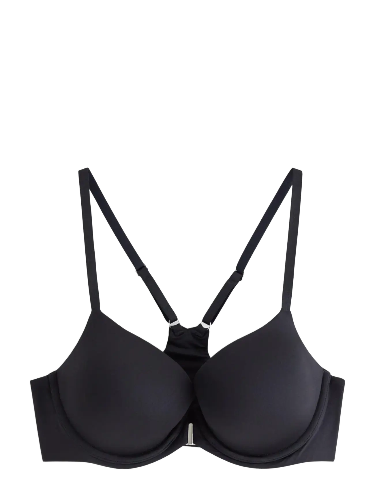LINDEX Lilja T-Shirt BH With Front Closure Schwarz - Cx75 - Damen
