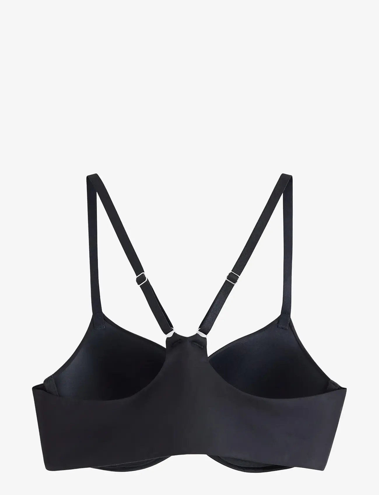 Lindex - Lilja t-shirt bra with front closure - t-särkide rinnahoidjad - black - 2