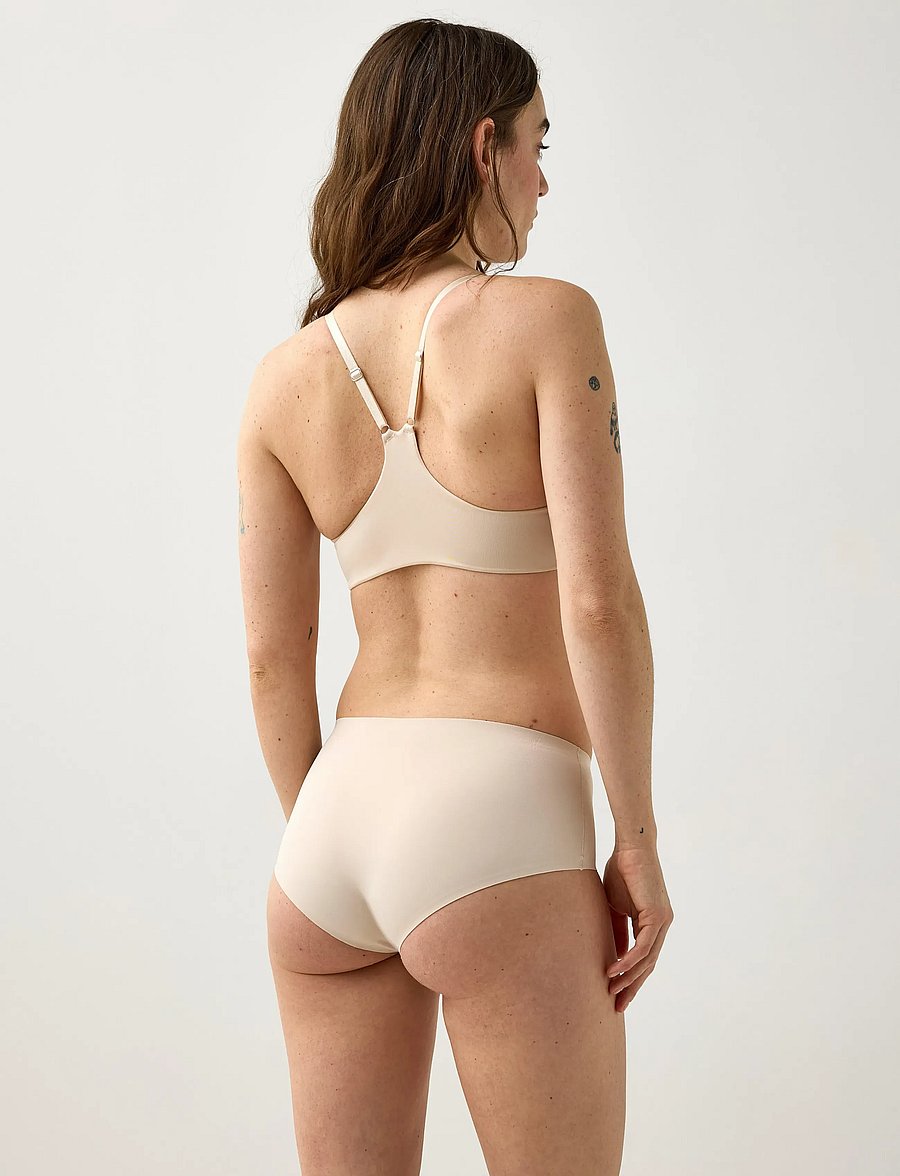 Lindex - Lilja t-shirt bra with front closure - t-shirt bh:ar - light beige - 3