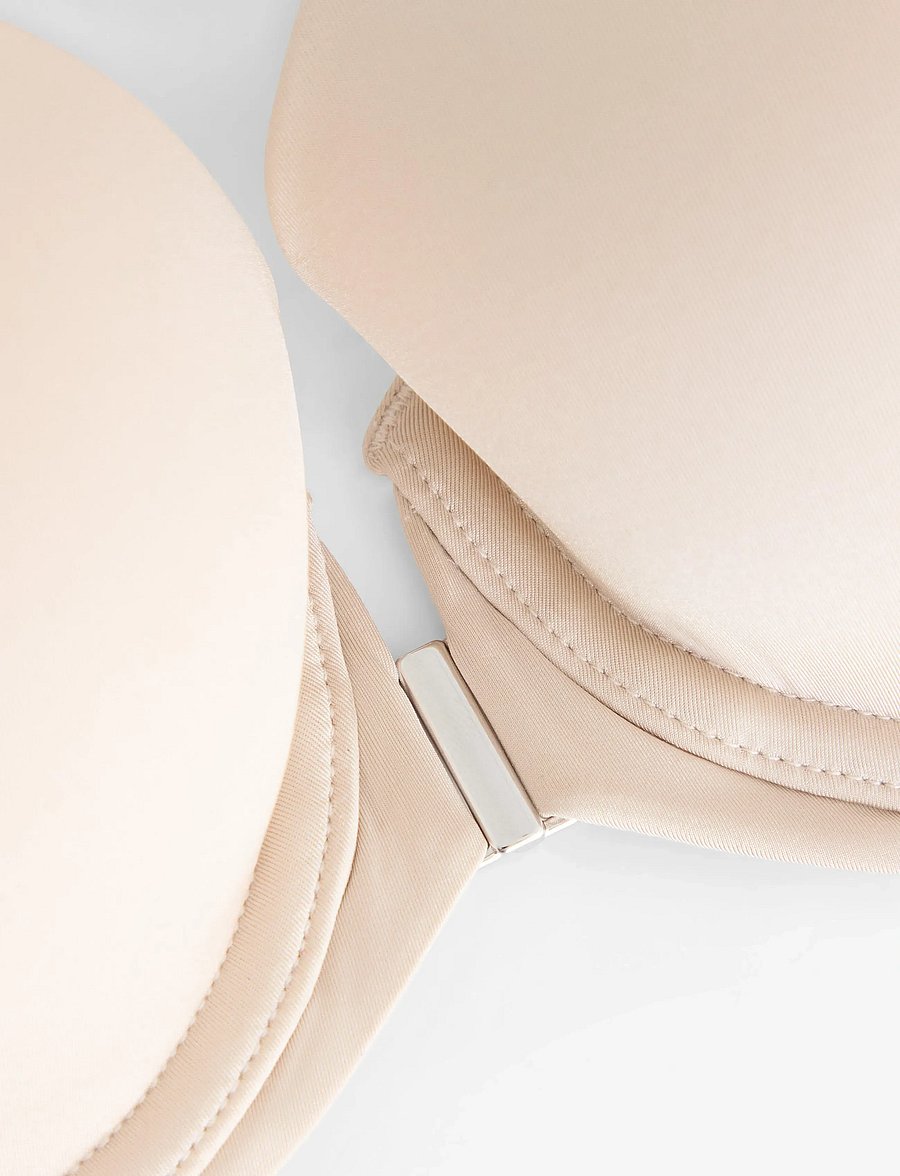 Lindex - Lilja t-shirt bra with front closure - t-shirt bh:ar - light beige - 5