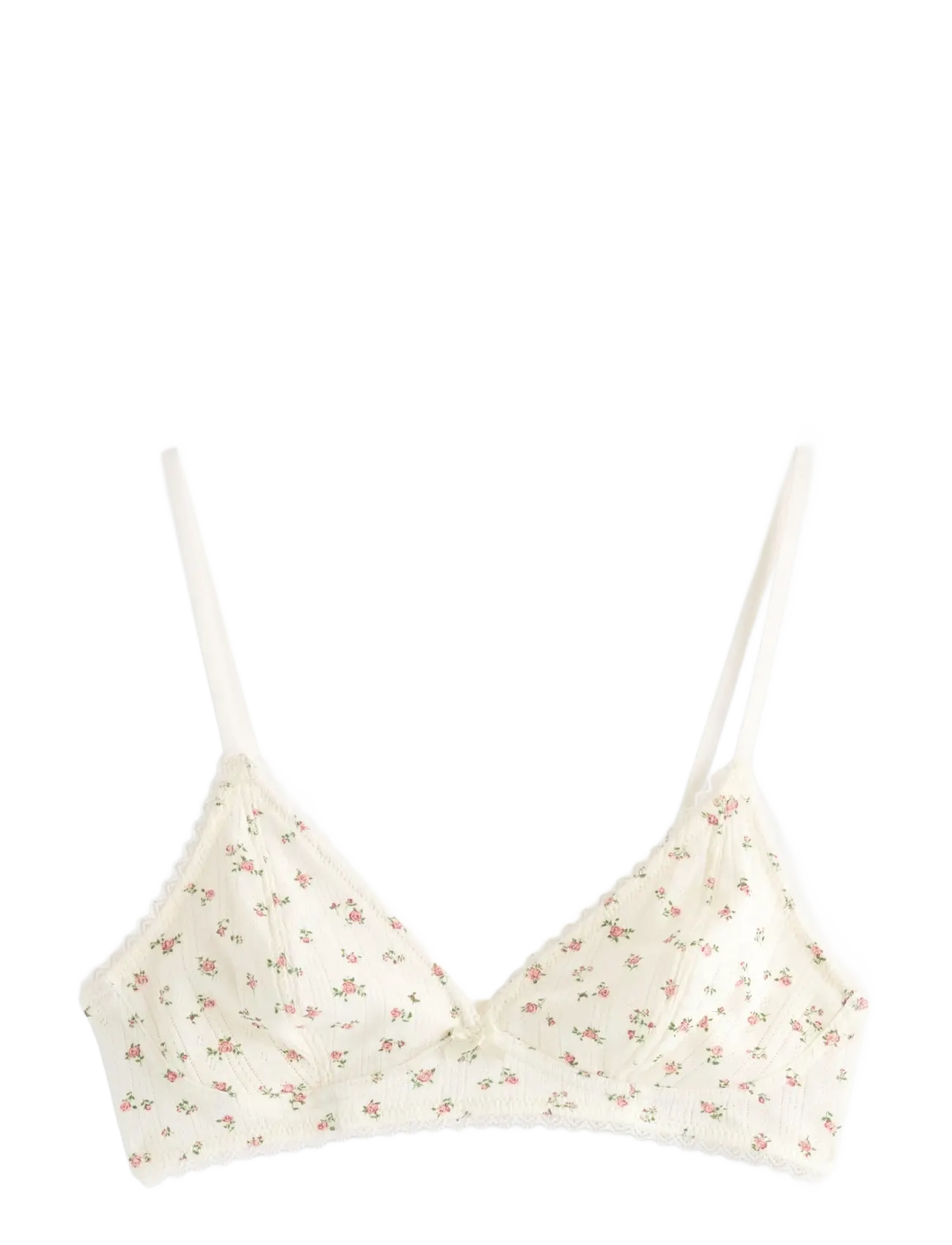 Lindex Bra soft top POINTELLE cotton - BH:ar - OFF WHITE / cream