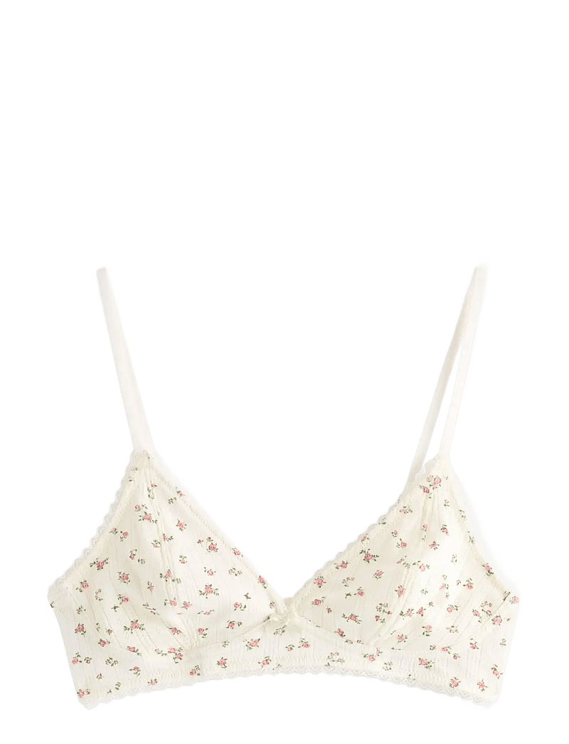 Lindex - Bra soft top POINTELLE cotton - bralette - off white - 1