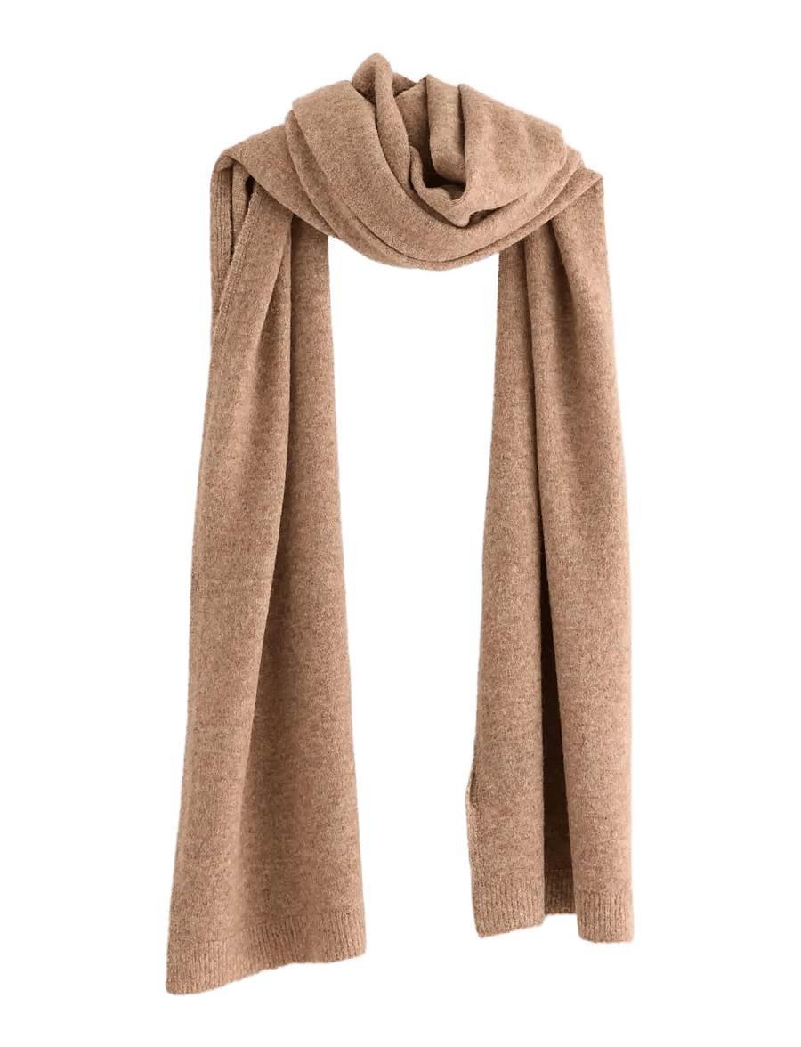 Lindex - Scarf knitted Petra - halsdukar - light brown melange - 0
