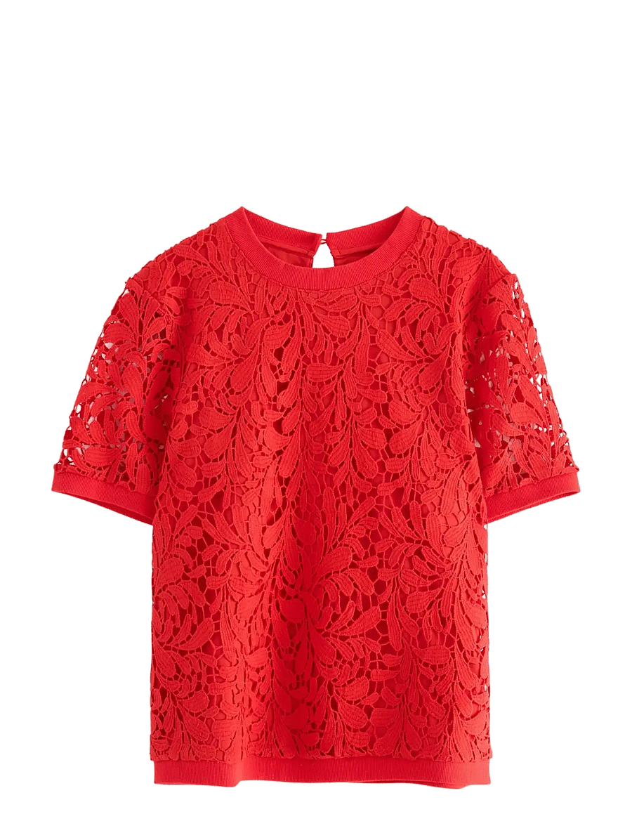 Lindex - Top Selena - kurzärmelige blusen - red - 1
