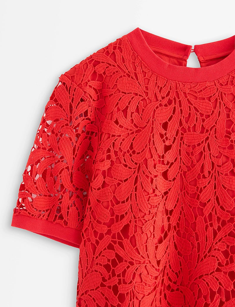 Lindex - Top Selena - lühikeste varrukatega pluusid - red - 5