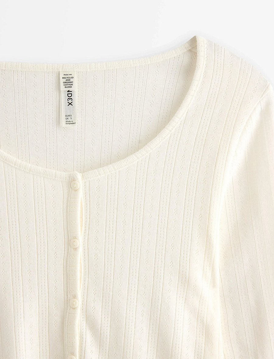 Lindex - Pyjama top - mājas tops - white - 5
