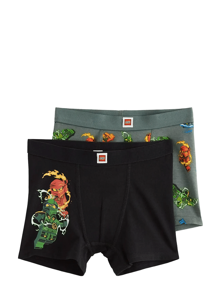 Lindex - 2-pack Ninjago boxer shorts - unterhosen - black - 0