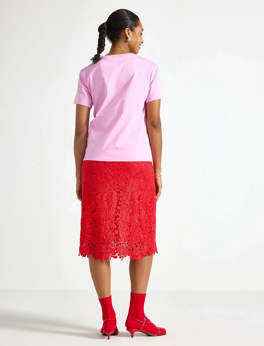 Lindex - Skirt Selena - midi-röcke - red - 3