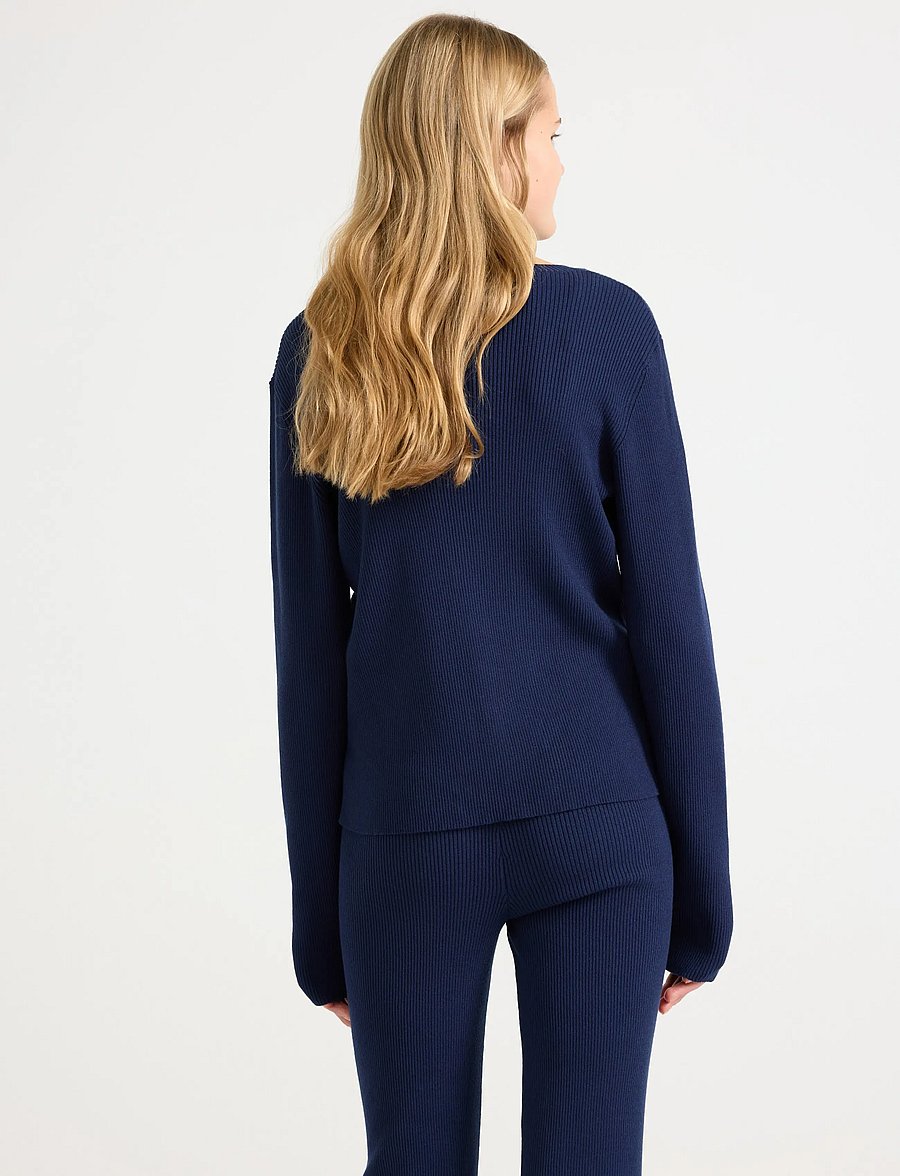 Lindex - Sweater with bows at front - langærmede t-shirts - dark blue - 3