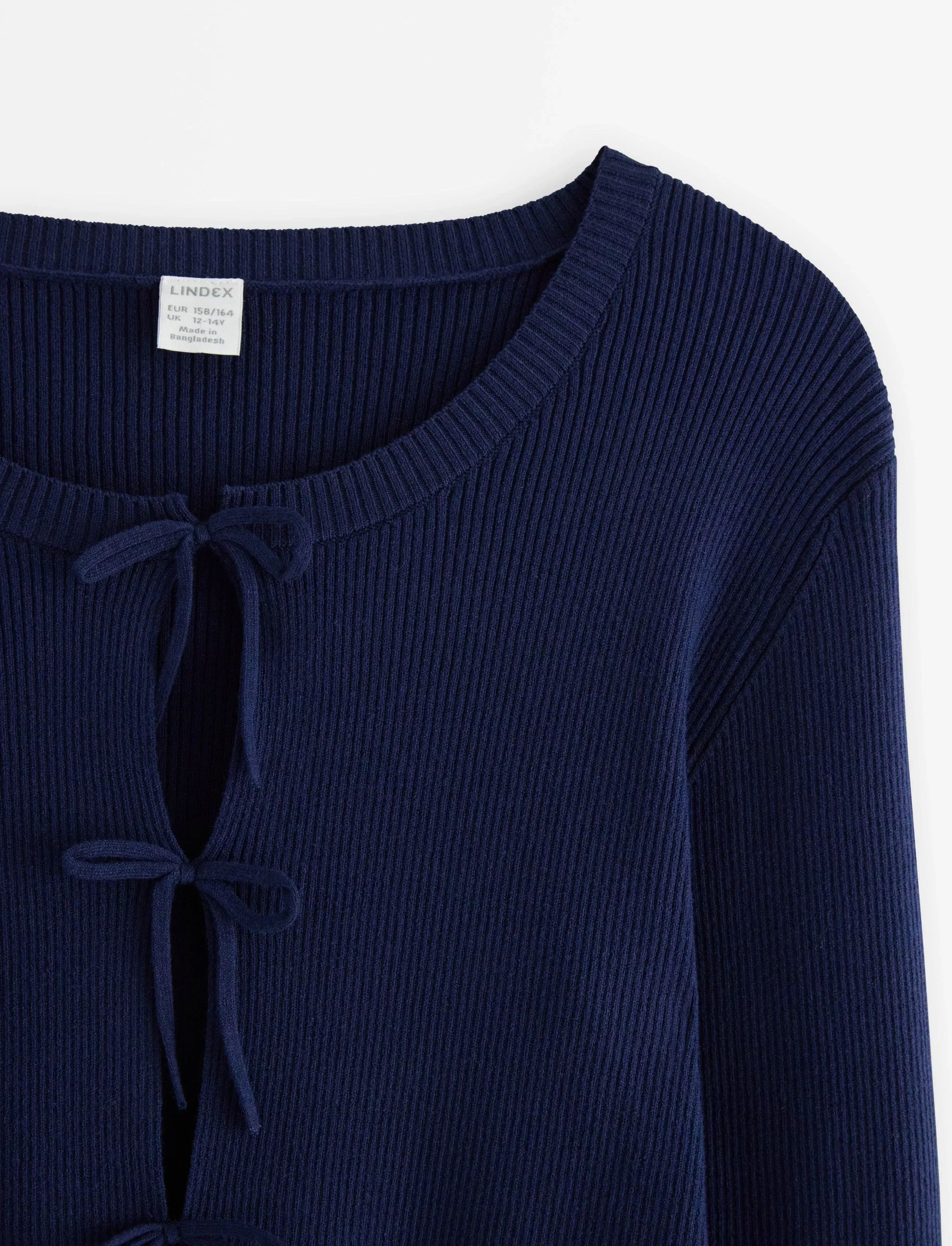 Lindex - Sweater with bows at front - langärmelig - dark blue - 5