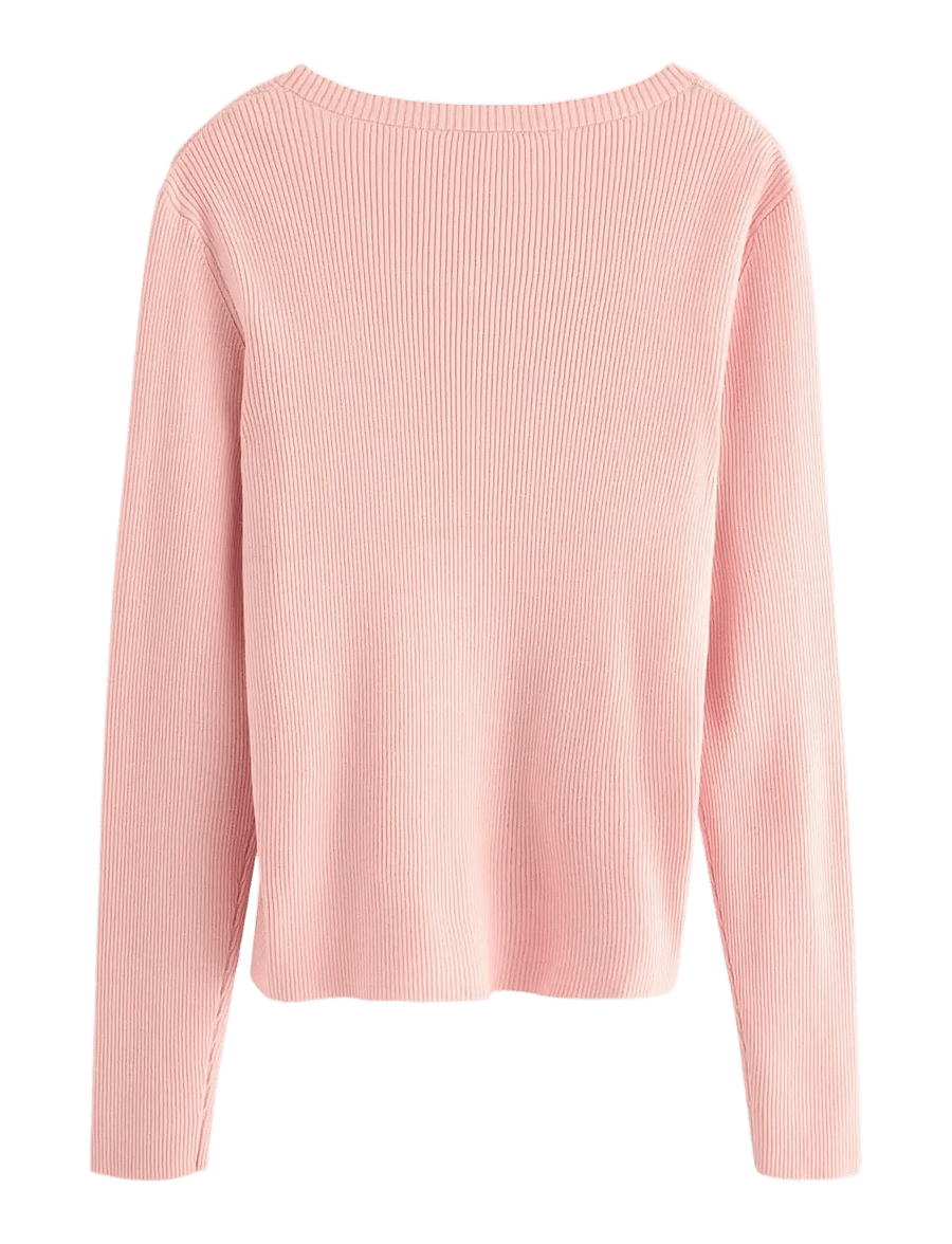 Lindex - Sweater with bows at front - långärmade t-shirts - light dusty pink - 2