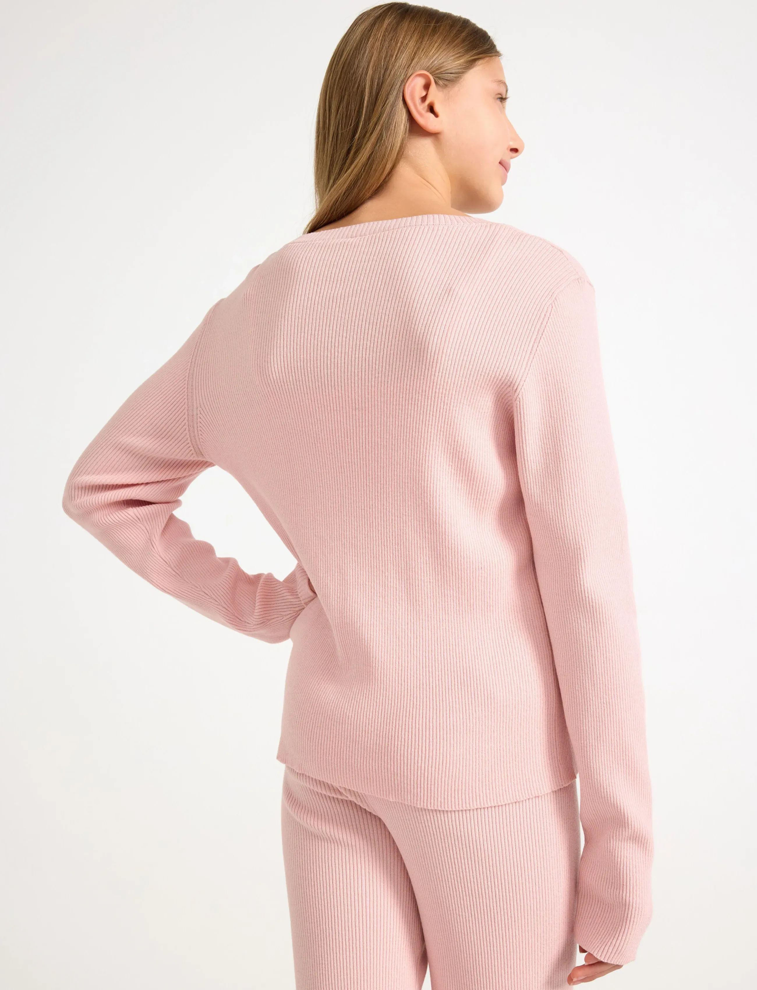 Lindex - Sweater with bows at front - lange mouwen - light dusty pink - 3