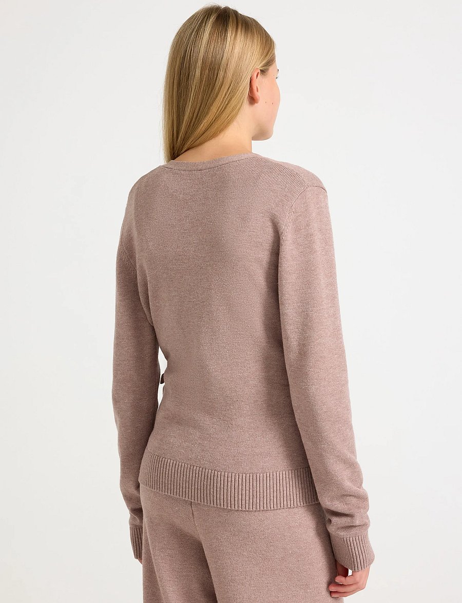 Lindex - Sweater wrap cardigan - cardigans - beige melange - 3