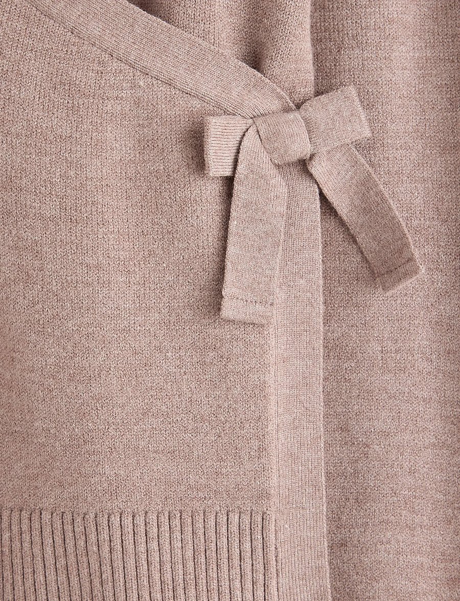 Lindex - Sweater wrap cardigan - cardigans - beige melange - 5
