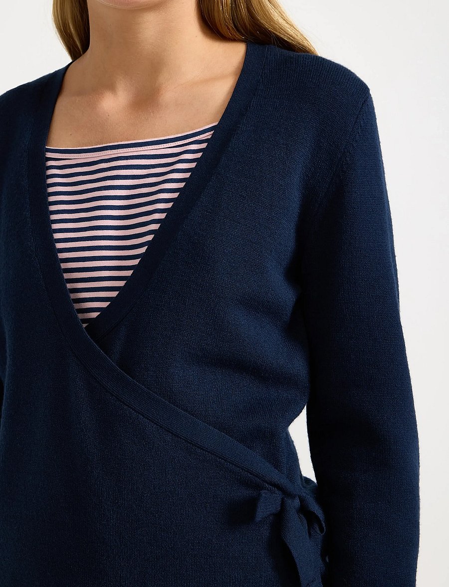 Lindex - Sweater wrap cardigan - cardigans - navy - 4